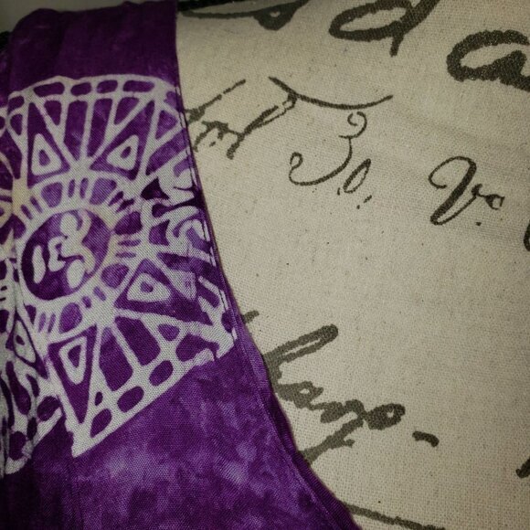 Tropical Sun Dress Swim Cover-up‎ Womens Size Medium Hand Made Purple White - Picture 4 of 6